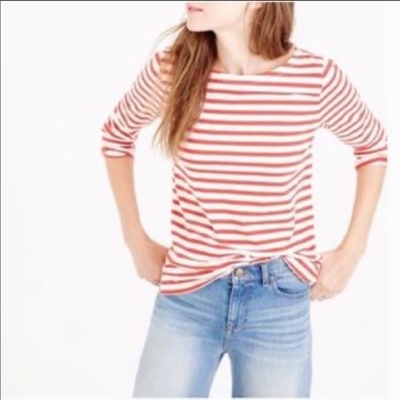 J Crew Striped Boat Neck Tee - Picture 3 of 7